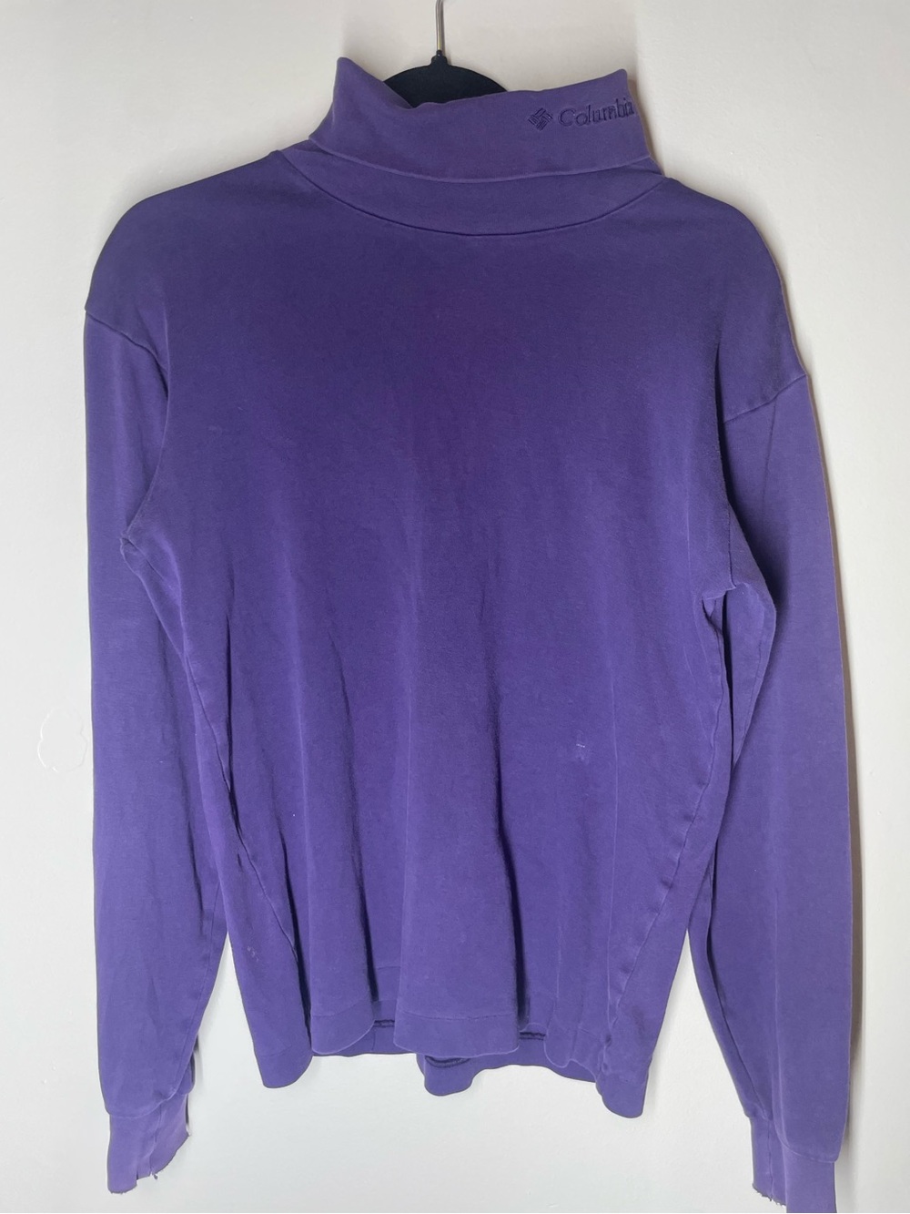 Vintage Columbia Men’s Violet Turtleneck Sweater